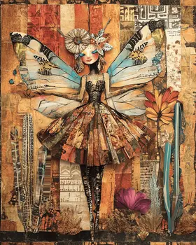 Desert Fairy Collage - American Southwest Art Prints - 8"x10" Artwork for 11"x14" Frame