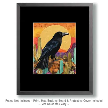 Desert Raven - American Southwest Art Prints - 8"x10" Artwork for 11"x14" Frame