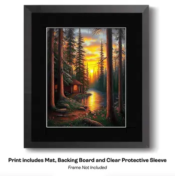 Settler's Historic Cabin at Twin Falls - Classic Landscape 8"x10" Art Print
