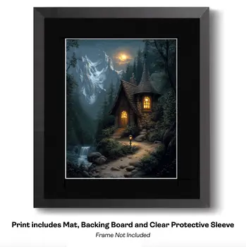 Year-Round Alpine Cottage - Classic Landscape 8"x10" Art Print