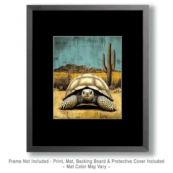 Desert Tortoise - American Southwest Art Prints - 8"x10" Artwork for 11"x14" Frame