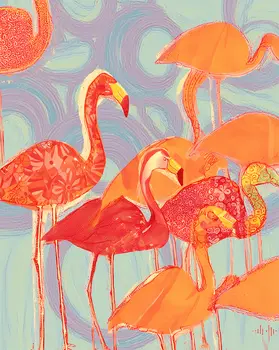 Flamingo Invasion 8”x10” Art Print