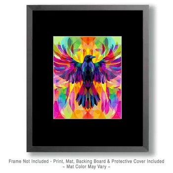 Raven Color Burst - Art Prints - 8"x10" Artwork for 11"x14" Frame