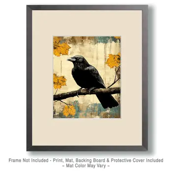 Raven Fall Day - Art Prints - 8"x10" Artwork for 11"x14" Frame