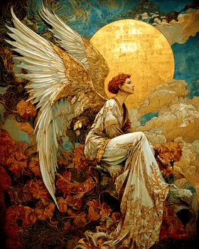 Angel on High Art Print - 8"x10" Artwork