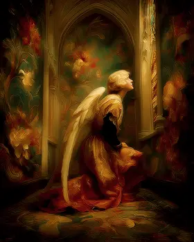 Yearning Angel Art Print - 8"x10" Artwork