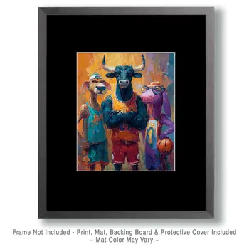 Wild Athletes Animals in Sports Art Print - 8"x10" Artwork