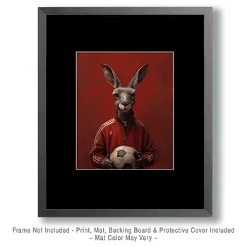 Jackrabbit Soccer Player Animals in Sports Art Print - 8"x10" Artwork