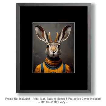 Jackalope Athlete Animals in Sports Art Print - 8"x10" Artwork