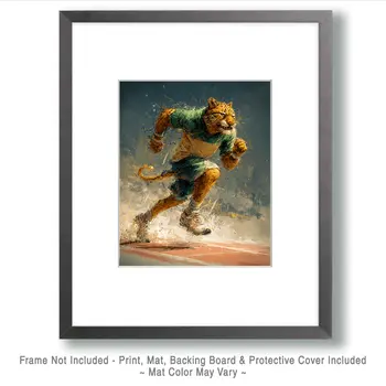 Cheetah Sprinter Animals in Sports Art Print - 8"x10" Artwork
