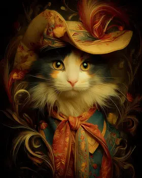 Sir Artemis the Cat Art Print - 8"x10" Artwork