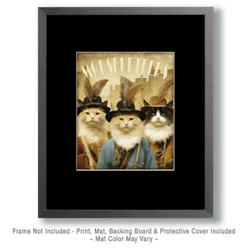 Vintage Three Mouseketeers Art Print - 8"x10" Artwork
