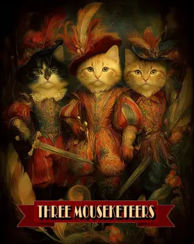 Three Mouseketeers Art Print - 8"x10" Artwork