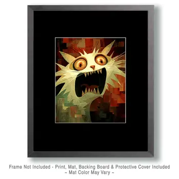 Screeching Cat Art Print - 8"x10" Artwork
