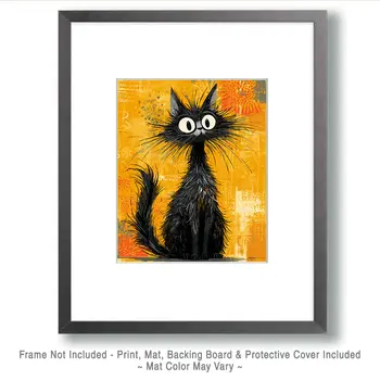 Shocked Cat Art Print - 8"x10" Artwork