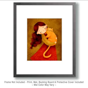 Penelope and Harvey Cat Art Print - 8"x10" Artwork