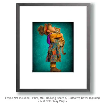 Katy Loves Kitty Cat Art Print - 8"x10" Artwork