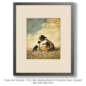 A Summer Kiss Cat Art Print - 8"x10" Artwork