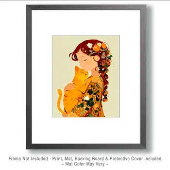 Love of a Cat Art Print - 8"x10" Artwork