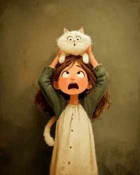 When I said Jump Cat Art Print - 8"x10" Artwork
