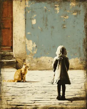 Hello Kitty Cat Art Print - 8"x10" Artwork