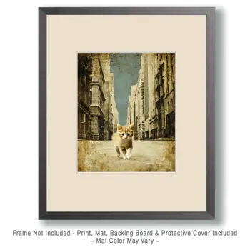 City Kitten Art Print - 8"x10" Artwork