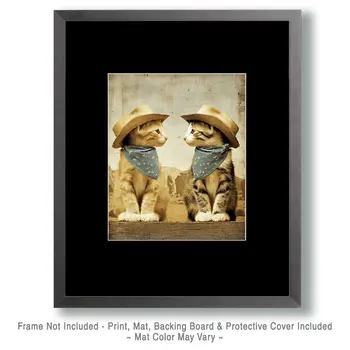 Cowboy Kittens Art Print - 8"x10" Artwork