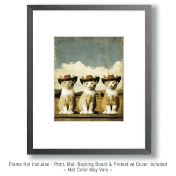 Three Cowboy Mouseketeers Art Print - 8"x10" Artwork