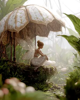 Fairy Relaxing Astral Plane Art Print - 8"x10" Artwork