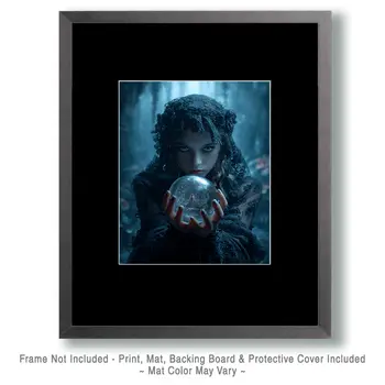 Crystal Ball Sees Fairy Astral Plane Art Print - 8"x10" Artwork