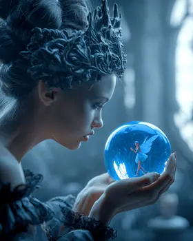 Fairy in Crystal Ball Astral Plane Art Print - 8"x10" Artwork