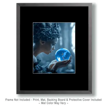 Fairy in Crystal Ball Astral Plane Art Print - 8"x10" Artwork