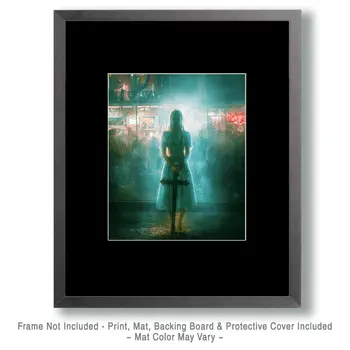 Ghostly Woman with Cross Astral Plane Art Print - 8"x10" Artwork
