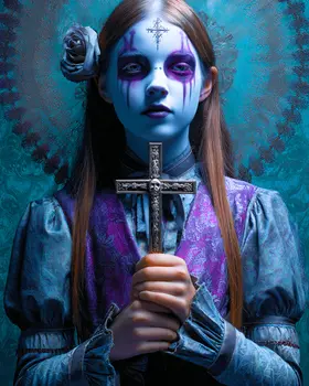 Purple Goth Ghost Astral Plane Art Print - 8"x10" Artwork