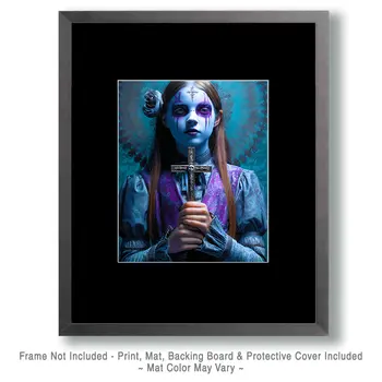 Purple Goth Ghost Astral Plane Art Print - 8"x10" Artwork