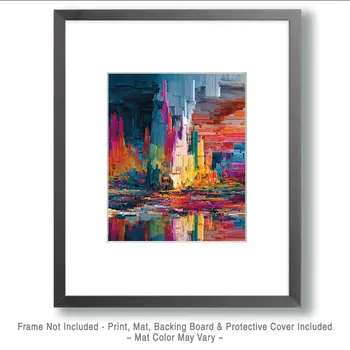 Surreal Elfen City Astral Plane Art Print - 8"x10" Artwork