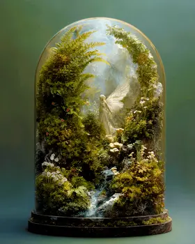 Fairy in a Bell Jar Astral Plane Art Print - 8"x10" Artwork