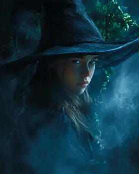 The Look From a Young Witch Astral Plane Art Print - 8"x10" Artwork