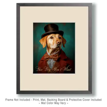 Golden Retriever "This Dog Won’t Hunt" Art Print - 8"x10" Artwork