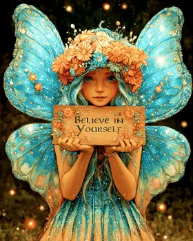Believe in Yourself Fairy - Fairies Art Print - 8"x10" Artwork