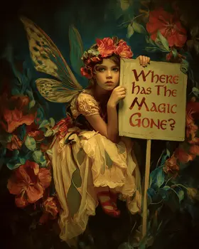 Where has the Magic Gone? Fairy - Fairies Art Print - 8"x10" Artwork