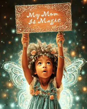 My Mom is Magic Fairy #2 - Fairies Art Print - 8"x10" Artwork