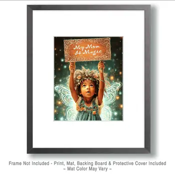 My Mom is Magic Fairy #2 - Fairies Art Print - 8"x10" Artwork