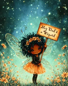 My Dad is a Wizard #1 - Fairies Art Print - 8"x10" Artwork
