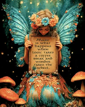Magic Happens Fairy - Fairies Art Print - 8"x10" Artwork