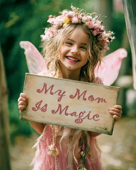My Mom is Magic Fairy #1 - Fairies Art Print - 8"x10" Artwork