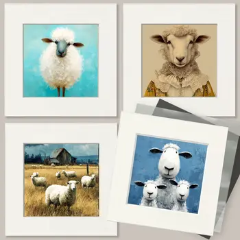 Lost Little Lamb Farm Animal Art Print - 8"x10" Artwork