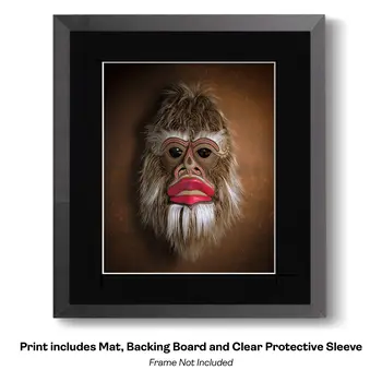 Bigfoot Mask 11 - Mask Art Prints - 8"x10" Artwork