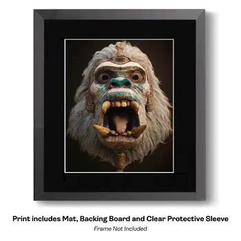 Bigfoot Mask 11 - Mask Art Prints - 8"x10" Artwork