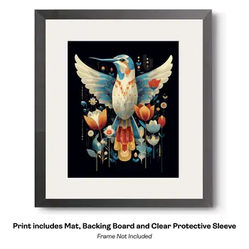 Magical Great Blue Heron 2  Art Print - 8"x10" Artwork